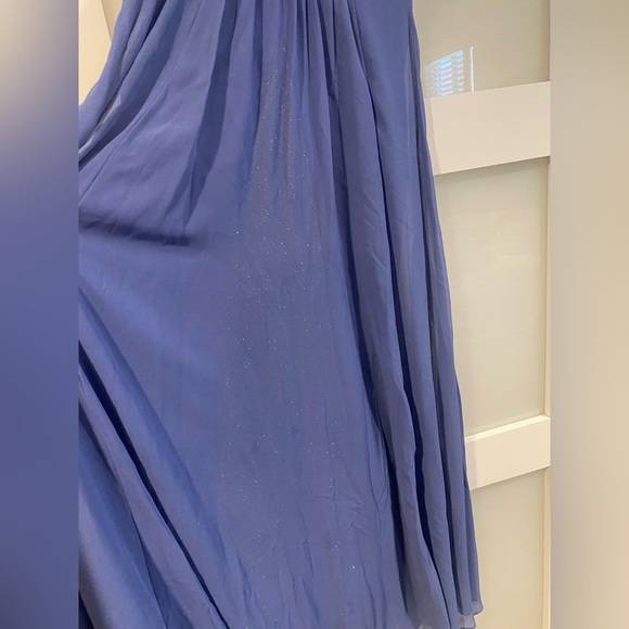 ASOS beaded vintage style tulle dress scallop edge design blue and silver sz 4 - Picture 12 of 14